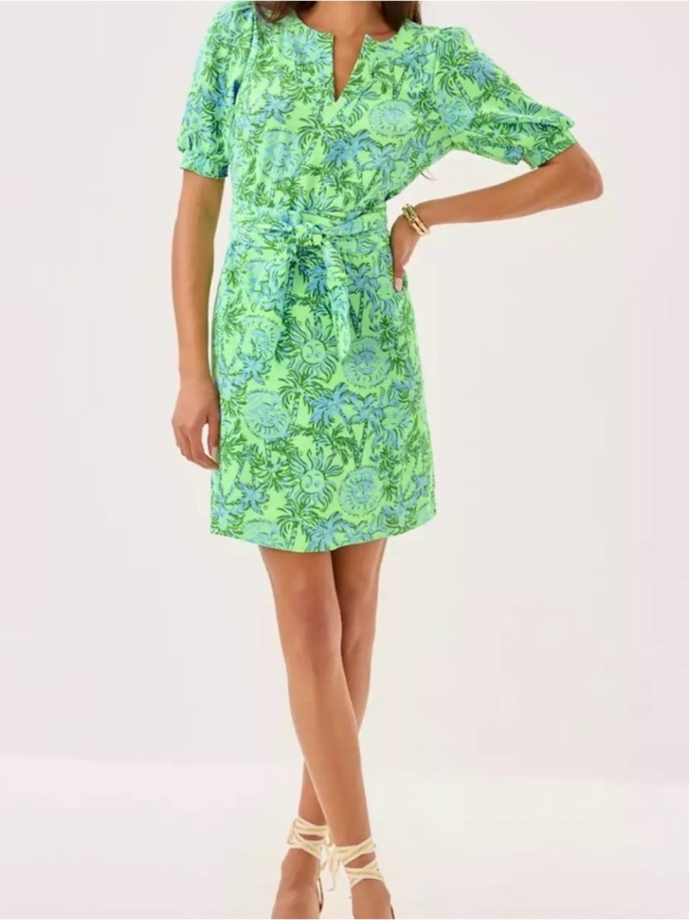 NWT Lilly Pulitzer 14 OLIVINE SHORT SLEEVE DRESS “Cool Mint” MSRP $198 sz 14